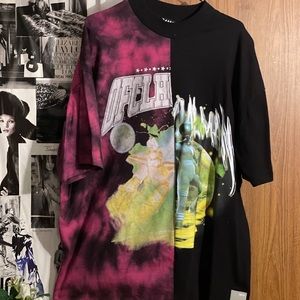 Half & Half Pink/Black Short Set